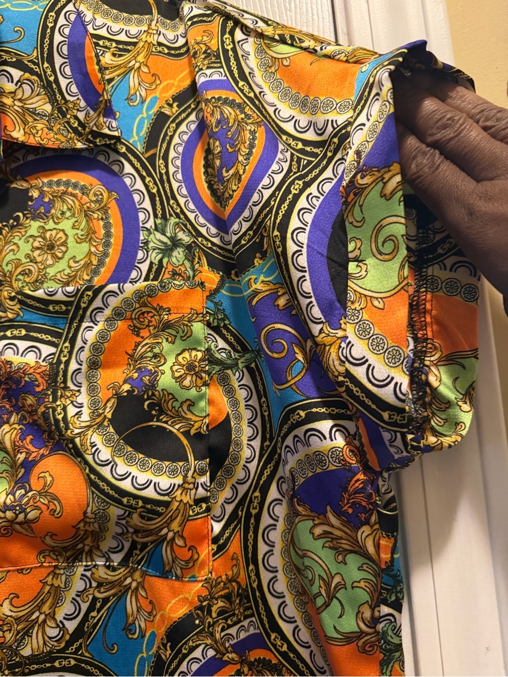 Pants set Colorful Paisley Two-Piece Set - Vibrant Blue & Orange - Picture 16 of 16